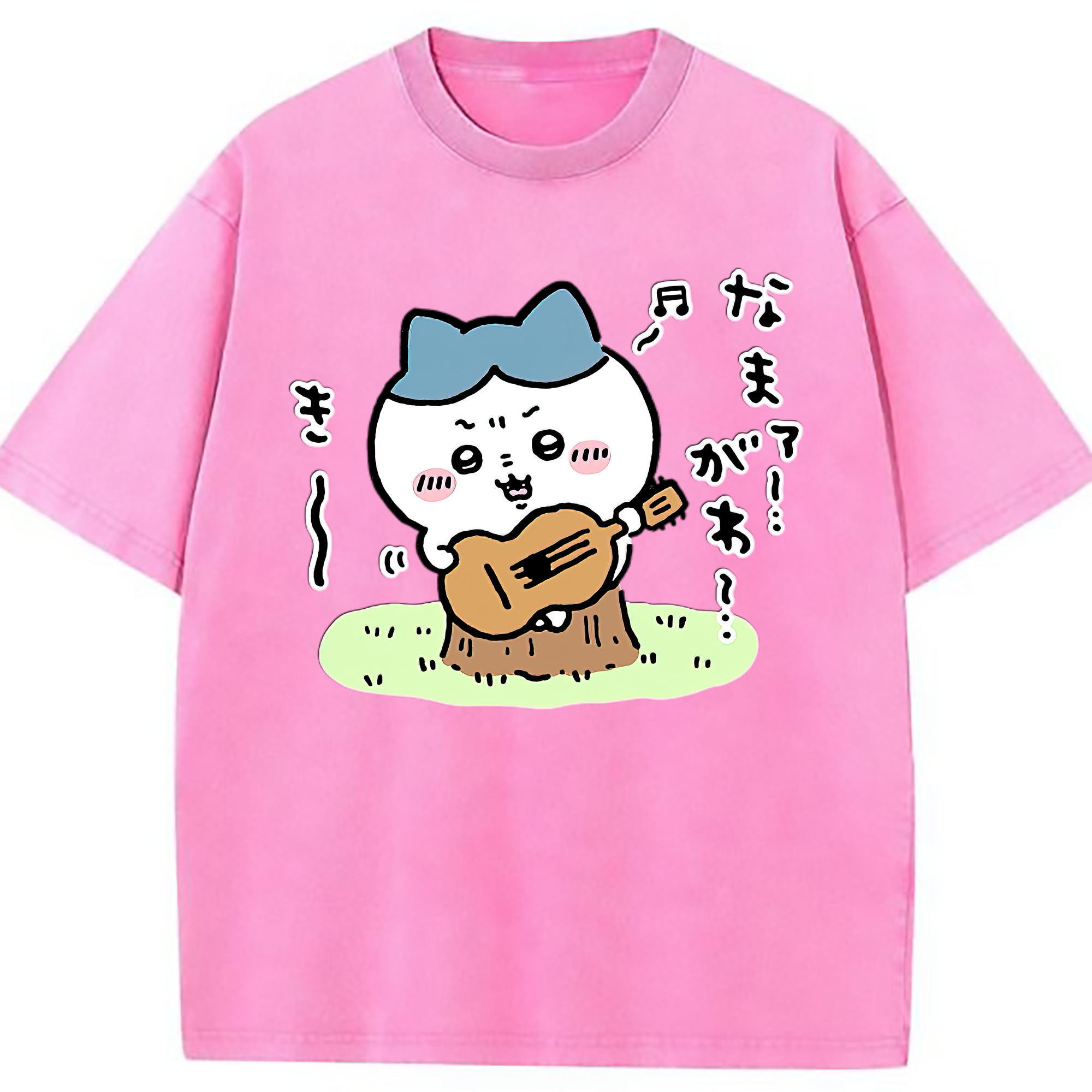 （画像用） ちいかわ ハチワレ Chii-kawa hachiware 綿100% ヴィンテージ風 半袖Tシャツ（フロントプリント）
